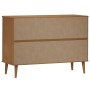 Mesita de noche MOLDE madera maciza de pino marrón 113x40x80 cm de , Cajoneras - Ref: Foro24-4013410, Precio: 239,52 €, Descu...