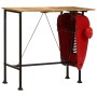 Mesa bar tractor madera maciza mango rojo y marrón 55x120x107cm | Foro24.es | Tu tienda online para hogar, jardín y más Foro24.es