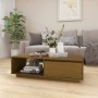 Mesa de centro de madera maciza pino marrón miel 110x50x33,5 cm de vidaXL, Mesas de centro - Ref: Foro24-809885, Precio: 56,0...