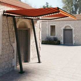 Toldo automático LED sensor de viento naranja y marrón 3x2,5 m de , Toldos - Ref: Foro24-3070115, Precio: 571,85 €, Descuento: %