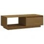 Mesa de centro de madera maciza pino marrón miel 110x50x33,5 cm de vidaXL, Mesas de centro - Ref: Foro24-809885, Precio: 56,0...