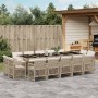 Set comedor de jardín con cojines 15 pzas ratán sintético beige | Foro24.es | Tu tienda online para hogar, jardín y más Foro24.es