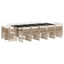 Set comedor de jardín con cojines 15 pzas ratán sintético beige | Foro24.es | Tu tienda online para hogar, jardín y más Foro24.es