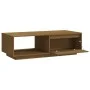 Mesa de centro de madera maciza pino marrón miel 110x50x33,5 cm de vidaXL, Mesas de centro - Ref: Foro24-809885, Precio: 56,0...