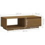 Mesa de centro de madera maciza pino marrón miel 110x50x33,5 cm de vidaXL, Mesas de centro - Ref: Foro24-809885, Precio: 56,0...