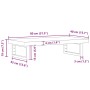 Estante de lavabo de pared de acero y madera maciza de haya de , Tocadores de baño - Ref: Foro24-3302373, Precio: 108,51 €, D...