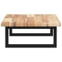 Estante de lavabo de pared acero y madera maciza de acacia de , Tocadores de baño - Ref: Foro24-3302669, Precio: 71,58 €, Des...