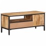 Mueble de TV madera maciza de mango rugosa 90x35x40 cm de , Almacenamiento para CD y DVD - Ref: Foro24-374083, Precio: 127,93...