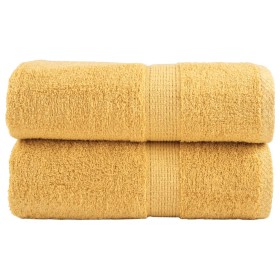 Toallas de invitados SOLUND 2 uds dorado 30x50 cm 600 gsm de , Toallas - Ref: Foro24-137278, Precio: 12,08 €, Descuento: %