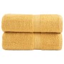 Toallas de invitados SOLUND 2 uds dorado 30x50 cm 600 gsm de , Toallas - Ref: Foro24-137278, Precio: 12,08 €, Descuento: %