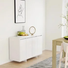 Aparador de madera contrachapada blanco 120x41x75 cm de vidaXL, Aparadores - Ref: Foro24-809602, Precio: 137,04 €, Descuento: %