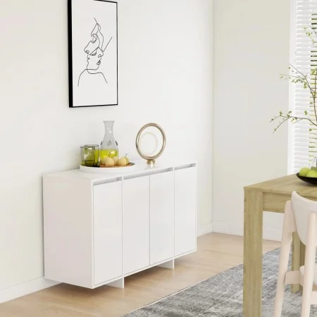 Aparador de madera contrachapada blanco 120x41x75 cm de vidaXL, Aparadores - Ref: Foro24-809602, Precio: 137,04 €, Descuento: %