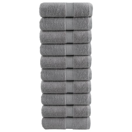 Toallas SOLUND 10 unidades gris 30x30 cm 600 gsm de , Toallas - Ref: Foro24-137301, Precio: 23,07 €, Descuento: %