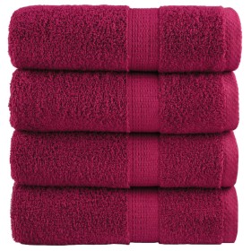 Comprar Toallas SOLUND 4 unidades burdeos 30x30