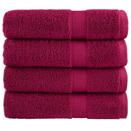 Toallas de mano SOLUND 4 unidades burdeos 50x100 cm 600 gsm de , Toallas - Ref: Foro24-137210, Precio: 28,04 €, Descuento: %
