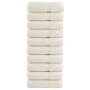 Toallas de invitados SOLUND 10 uds crema 30x50 cm 600 gsm de , Toallas - Ref: Foro24-137472, Precio: 30,41 €, Descuento: %