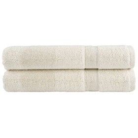 Toallas premium SOLUND 2 unidades crema 100x200 cm 600 gsm de , Toallas - Ref: Foro24-137485, Precio: 60,81 €, Descuento: %