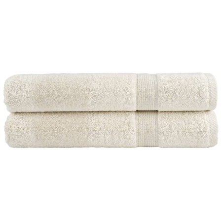Toallas premium SOLUND 2 unidades crema 100x200 cm 600 gsm de , Toallas - Ref: Foro24-137485, Precio: 60,81 €, Descuento: %