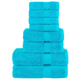 Juego de toallas premium SOLUND 8 unidades turquesa 600 gsm de , Toallas - Ref: Foro24-137549, Precio: 50,67 €, Descuento: %