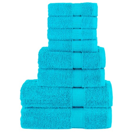 Juego de toallas premium SOLUND 8 unidades turquesa 600 gsm de , Toallas - Ref: Foro24-137549, Precio: 50,67 €, Descuento: %