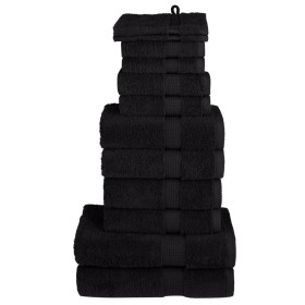 Juego de toallas premium SOLUND 12 unidades negro 600 gsm de , Toallas - Ref: Foro24-137582, Precio: 67,52 €, Descuento: %