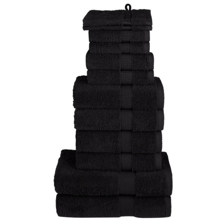Juego de toallas premium SOLUND 12 unidades negro 600 gsm de , Toallas - Ref: Foro24-137582, Precio: 67,52 €, Descuento: %