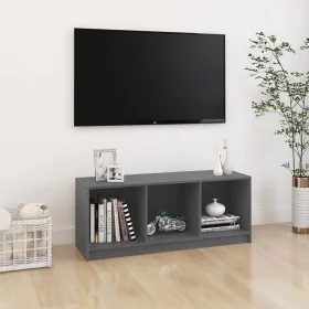 Mueble de TV madera maciza de pino gris 104x33x41 cm de vidaXL, Muebles TV - Ref: Foro24-809962, Precio: 52,03 €, Descuento: %