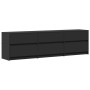 Mueble de TV con LED madera de ingeniería negro 180x34x50 cm de , Muebles TV - Ref: Foro24-3307927, Precio: 188,18 €, Descuen...