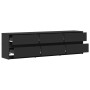 Mueble de TV con LED madera de ingeniería negro 180x34x50 cm de , Muebles TV - Ref: Foro24-3307927, Precio: 188,18 €, Descuen...