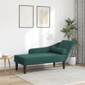 Sofá diván con cojines terciopelo verde oscuro de , Divanes - Ref: Foro24-4007590, Precio: 138,61 €, Descuento: %