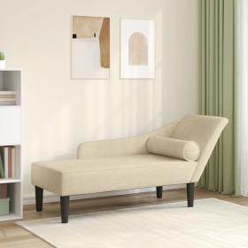 Sofá diván con cojines tela crema de , Divanes - Ref: Foro24-4007602, Precio: 148,73 €, Descuento: %