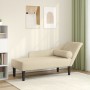 Sofá diván con cojines tela crema de , Divanes - Ref: Foro24-4007602, Precio: 148,73 €, Descuento: %