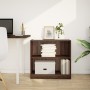 Estantería de madera de ingeniería marrón roble 80x24x76 cm de , Librerías y estanterías - Ref: Foro24-857832, Precio: 41,93 ...