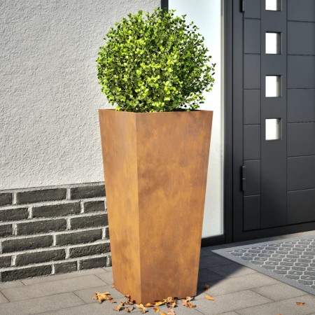Jardineras de jardín 2 uds 35x35x75 cm Acero oxidado de , Maceteros y jardineras - Ref: Foro24-851093, Precio: 93,46 €, Descu...