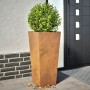 Jardineras de jardín 2 uds 35x35x75 cm Acero oxidado de , Maceteros y jardineras - Ref: Foro24-851093, Precio: 93,46 €, Descu...