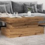 Mesa de centro con luces LED roble artisian 90x50x40 cm de , Mesas de centro - Ref: Foro24-857715, Precio: 110,69 €, Descuent...