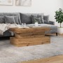 Mesa de centro con luces LED roble artisian 90x50x40 cm de , Mesas de centro - Ref: Foro24-857715, Precio: 110,69 €, Descuent...
