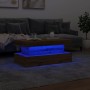 Mesa de centro con luces LED roble artisian 90x50x40 cm de , Mesas de centro - Ref: Foro24-857715, Precio: 110,69 €, Descuent...