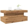 Mesa de centro con luces LED roble artisian 90x50x40 cm de , Mesas de centro - Ref: Foro24-857715, Precio: 110,69 €, Descuent...