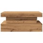 Mesa de centro con luces LED roble artisian 90x50x40 cm de , Mesas de centro - Ref: Foro24-857715, Precio: 110,69 €, Descuent...