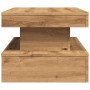 Mesa de centro con luces LED roble artisian 90x50x40 cm de , Mesas de centro - Ref: Foro24-857715, Precio: 110,69 €, Descuent...