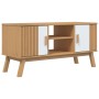 Mueble de TV OLDEN madera maciza pino blanco marrón 114x43x57cm | Foro24.es | Tu tienda online para hogar, jardín y más Foro24.es