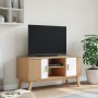 Mueble de TV OLDEN madera maciza pino blanco marrón 114x43x57cm | Foro24.es | Tu tienda online para hogar, jardín y más Foro24.es