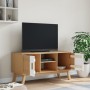 Mueble de TV OLDEN madera maciza pino blanco marrón 114x43x57cm | Foro24.es | Tu tienda online para hogar, jardín y más Foro24.es