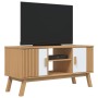 Mueble de TV OLDEN madera maciza pino blanco marrón 114x43x57cm | Foro24.es | Tu tienda online para hogar, jardín y más Foro24.es
