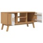 Mueble de TV OLDEN madera maciza pino blanco marrón 114x43x57cm | Foro24.es | Tu tienda online para hogar, jardín y más Foro24.es