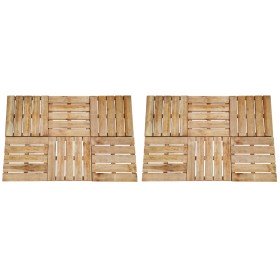 Baldosas de porche 12 unidades madera marrón 50x50 cm en Materiales de construcción | Comprar online en Foru.es