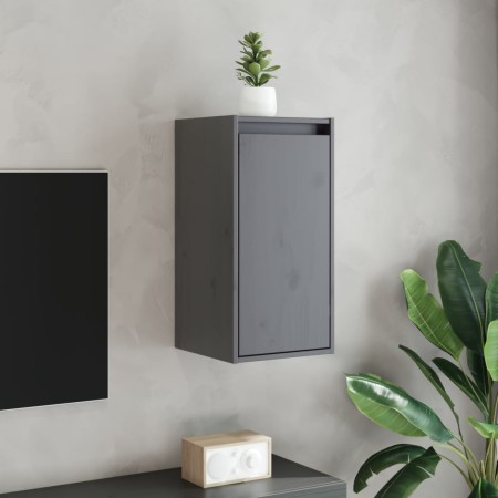 Armario de pared de madera maciza de pino gris 30x30x60 cm de , Estantes y estanterías - Ref: Foro24-813489, Precio: 38,28 €,...