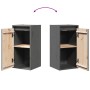 Armario de pared de madera maciza de pino gris 30x30x60 cm de , Estantes y estanterías - Ref: Foro24-813489, Precio: 38,28 €,...