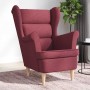 Sillón de tela rojo tinto 74x84x100 cm de , Sillones - Ref: Foro24-4016898, Precio: 229,14 €, Descuento: %